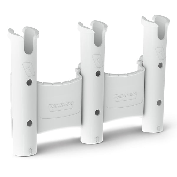 RAILBLAZA ROD HOLDER TRIPLE WITH CADDY WHITE